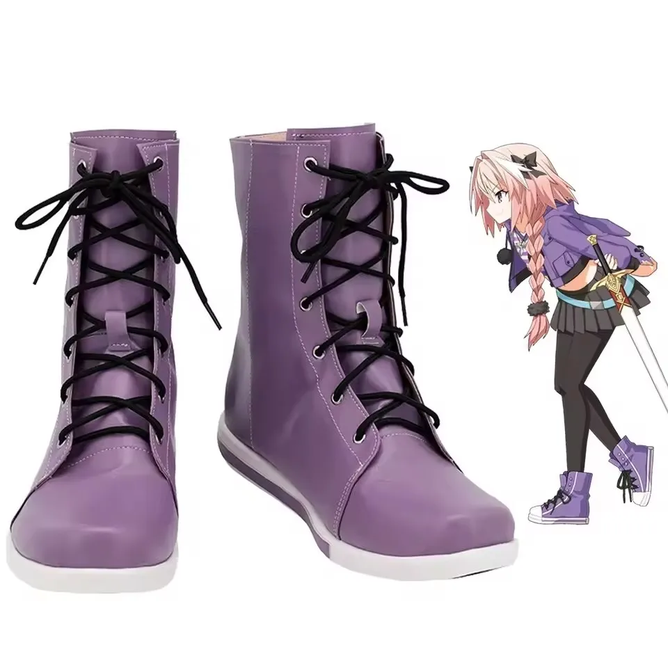 

Game Fate/stay night Astolfo Custom Made Cosplay Shoes Boots Halloween Party Costume Props Accessories Adult Women Men