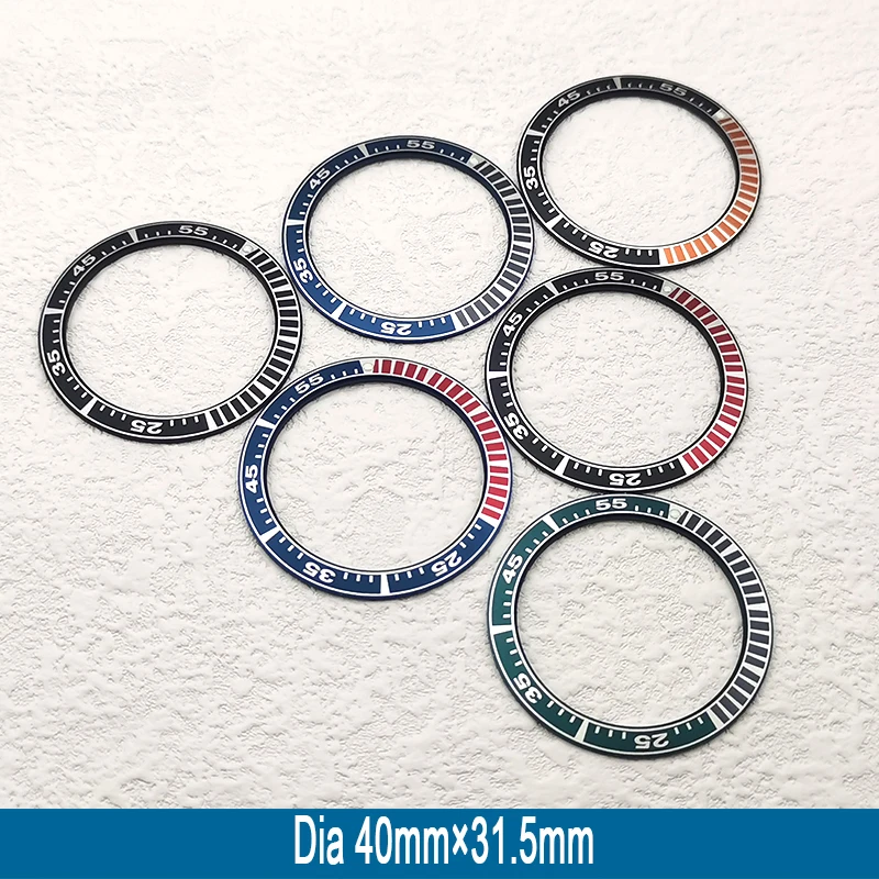 Mod 40mm Watch Bezel Insert Ring Fits Seiko Series King Samurai Water Ghost SRPF79K1 NH35 NH36 Men Watch Cases Repair Parts