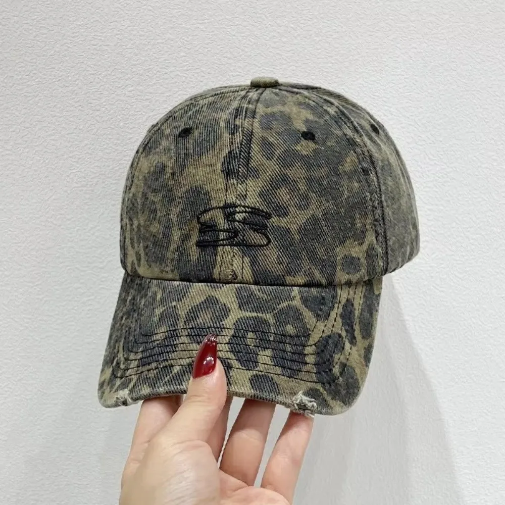Mode-Accessoire, Retro-Hut mit Leopardenmuster, verstellbarer Riemen, atmungsaktive Baseballkappe, Sonnenhut für Männer und Frauen – Detail 3