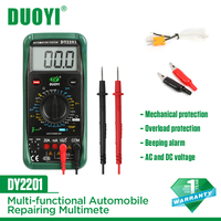 DUOYI DY2201 Digital Multimeter Automotive Auto Range Tester 500-10000 RPM Dwell Angle Temperature Meter Universal Multimetro