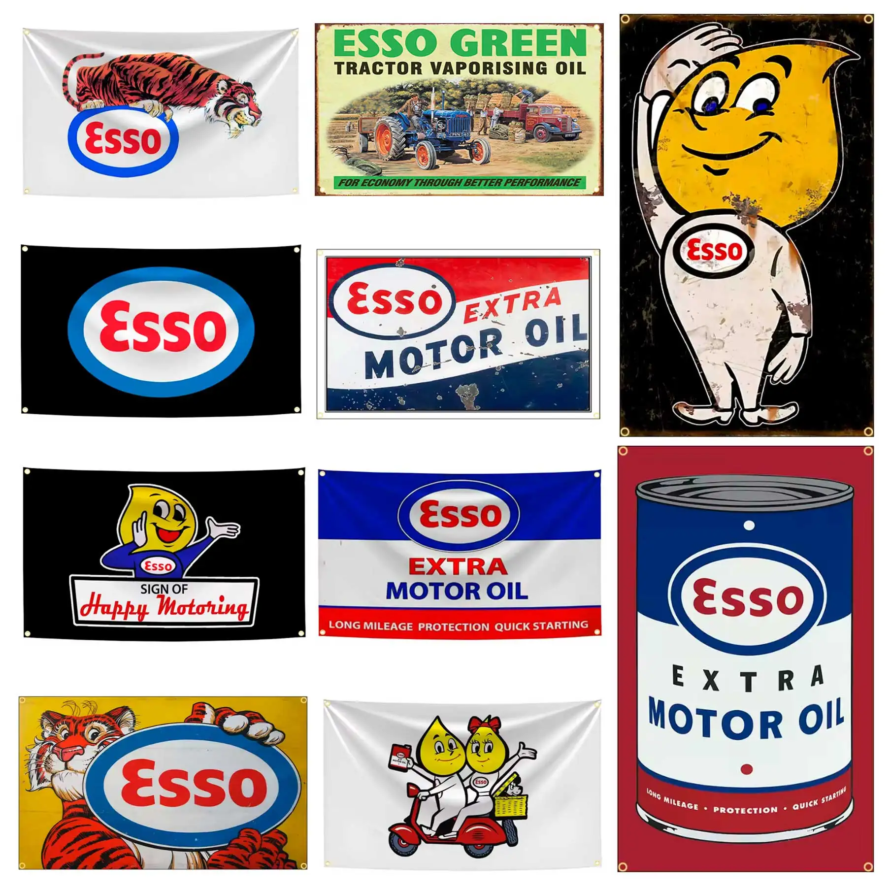 2x3fts 3x5fts 5x8fts Essos Motor Oil Flag Oil Drop Boy Girl Extra Tapestry Applicable To Garage Or Outdoor For Decoration