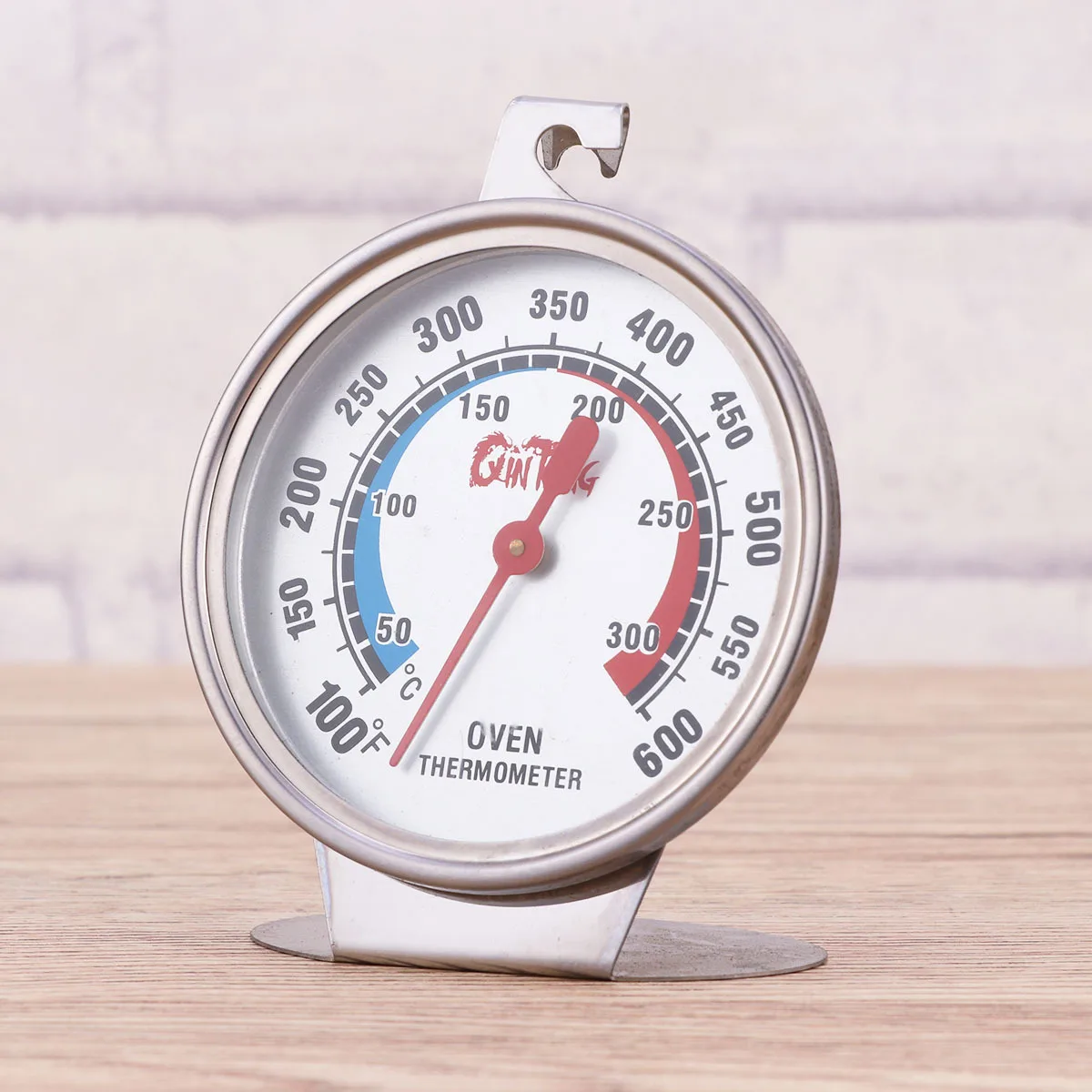 

Stainless Steel Dual Dial Oven Thermometer 100-600 Instant Read Kitchen Oven Temperature Monitor for Professional Cooking