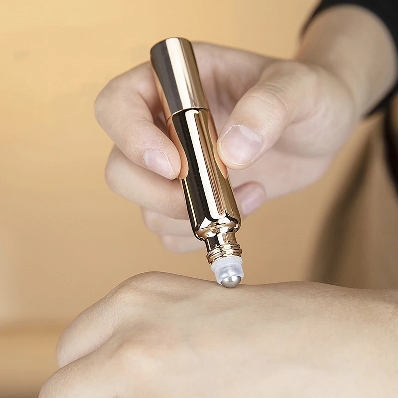 1 PCS Refillable Stainless Steel Dual-End Multi-Purpose Perfume Roller Bottle Spray Bottle