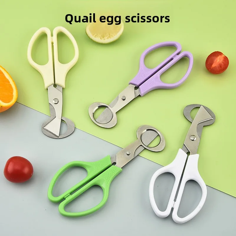 Quail egg scissors, stainless steel egg cutter, bird egg opening and shell opening scissors, egg shell divider, kitchen scissors