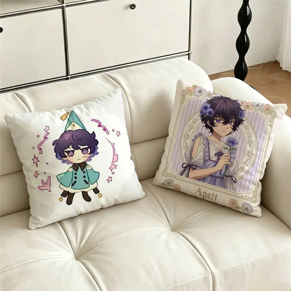 Anime Manga W-Witch Hat A-Atelier Agott Pillow Case Cushion Cover Throw Pillow Case For Car Sofa