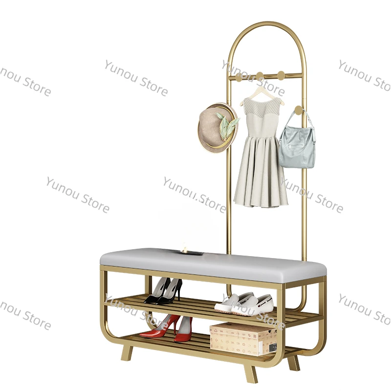 

Simple Multifunctional Coat Rack for Bedroom, Vertical Clothes, Shoe Integrated, Floor to Ceiling