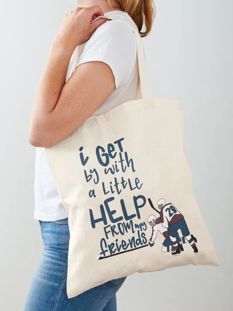 

I Get By With a Little Help From my Friends Tote Bag large tote bag Shopper handbag canvas tote bag personalized