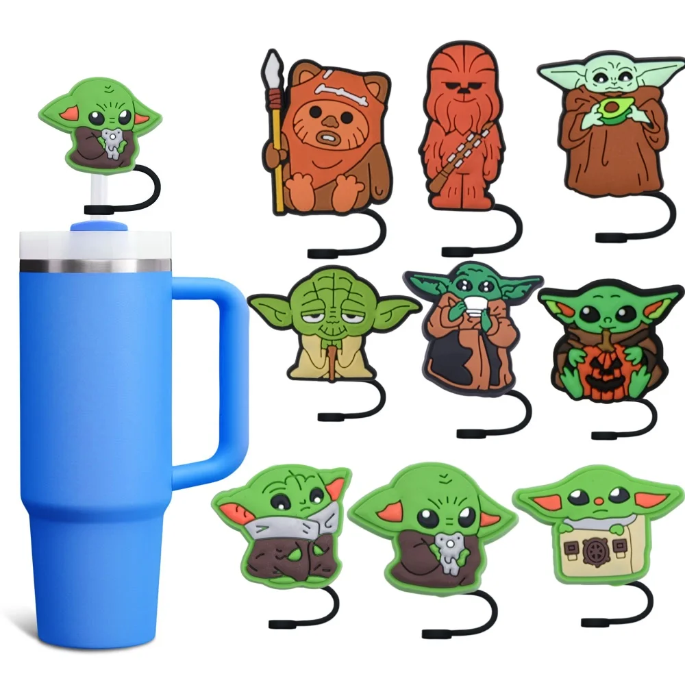 

1-25PCS Cartoon Star Wars Straw Cover Cap 10MM Eco-friendly Straw Plug Splash Proof Drinking Cup Accessories Home Party Gift