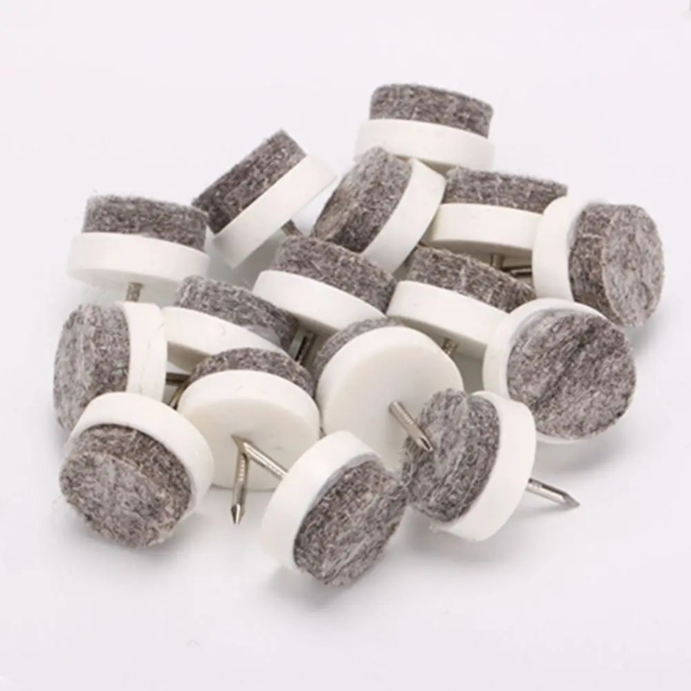 8pcs/pack 14mm/17mm/20mm/22mm/24mm/28mm Furniture Felt Pad Nail-on Round Chair Table Leg Protector Skid Slider Glide Pads