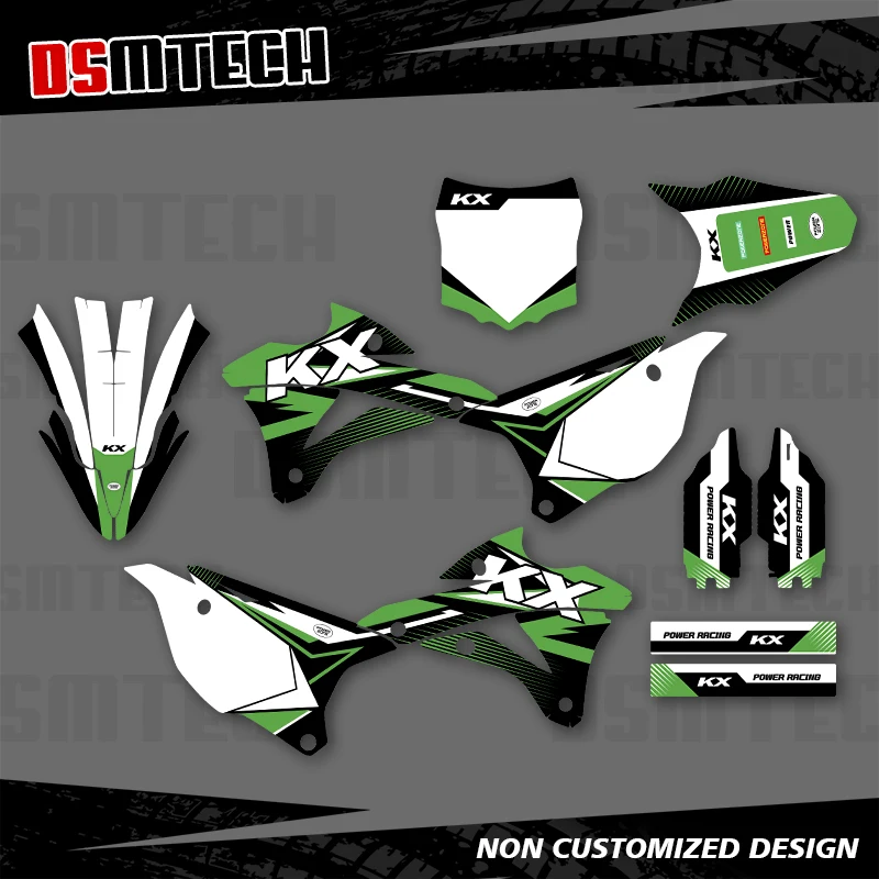 

DSMTECH For KAWASAKI KX85 KX100 KX 85 KX 100 2014 2015 2016 2017 2018 2019 2020 2021 Full Graphics Decals Stickers Motorcycle