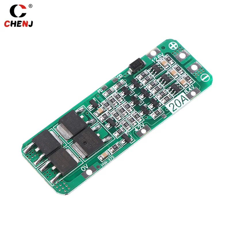 1pc 3S 20A Li-ion Lithium Battery 18650 Charger PCB BMS Protection Board 11.1V 12V 12.6V Cell 59x20x3.4MM Module