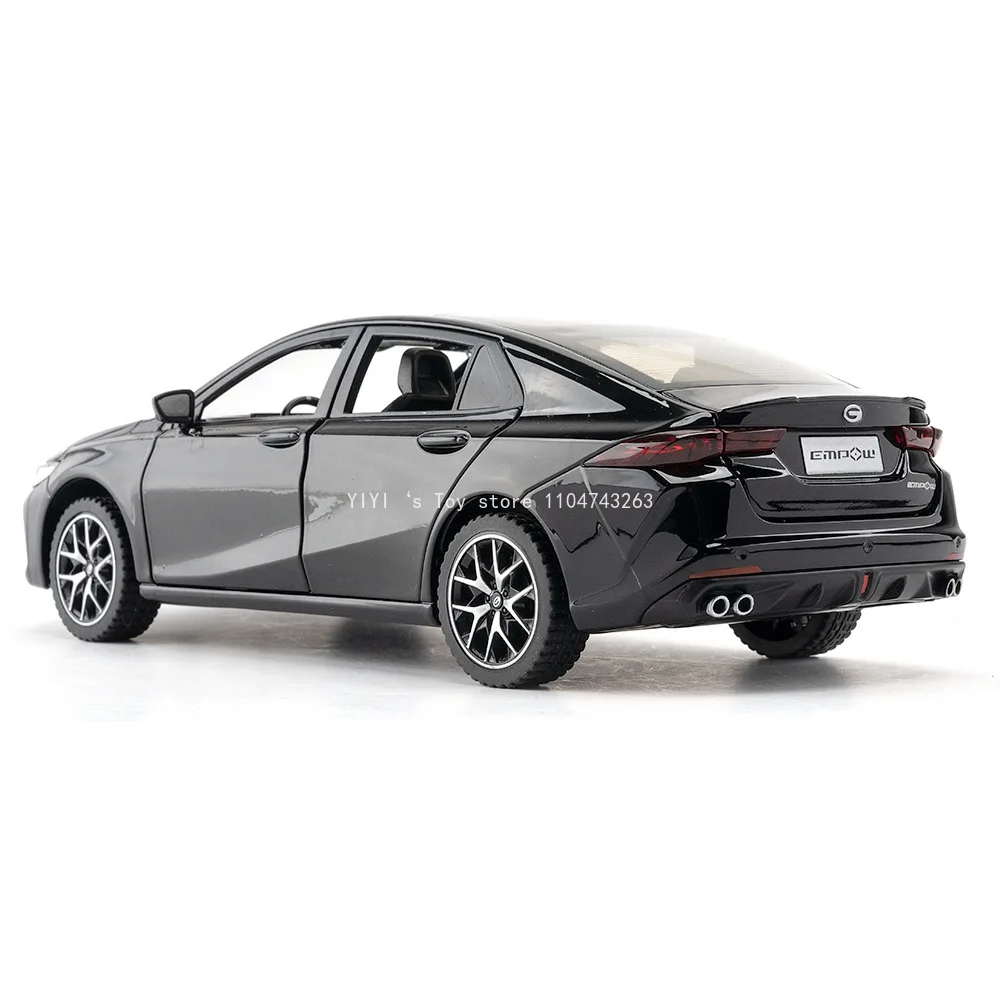Modelo de coche de aleación Trumpchi 1:24, juguete de Metal fundido a presión, puertas de absorción de impacto, vehículo abierto, sonido, luz, regalos para niños 30