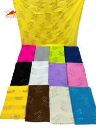 2022Muslim Women Scarf African Woman High-Grade Fabrics Scarves Headscarf  Arabic Foulard Chiffon Sequins Embroidery Hijab