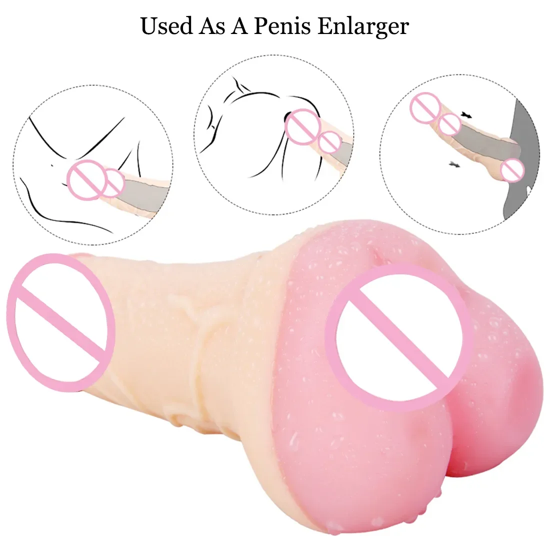 Dutieux ถ้วยจิ๋มอวัยวะเพศชายแท้ดิลโด้ดิลโด้ใหญ่จริงเครื่องขยายช่องคลอดจิ๋มผู้ใหญ่เซ็กซ์ทอยอีโรติกสำหรับผู้ชายผู้หญิง