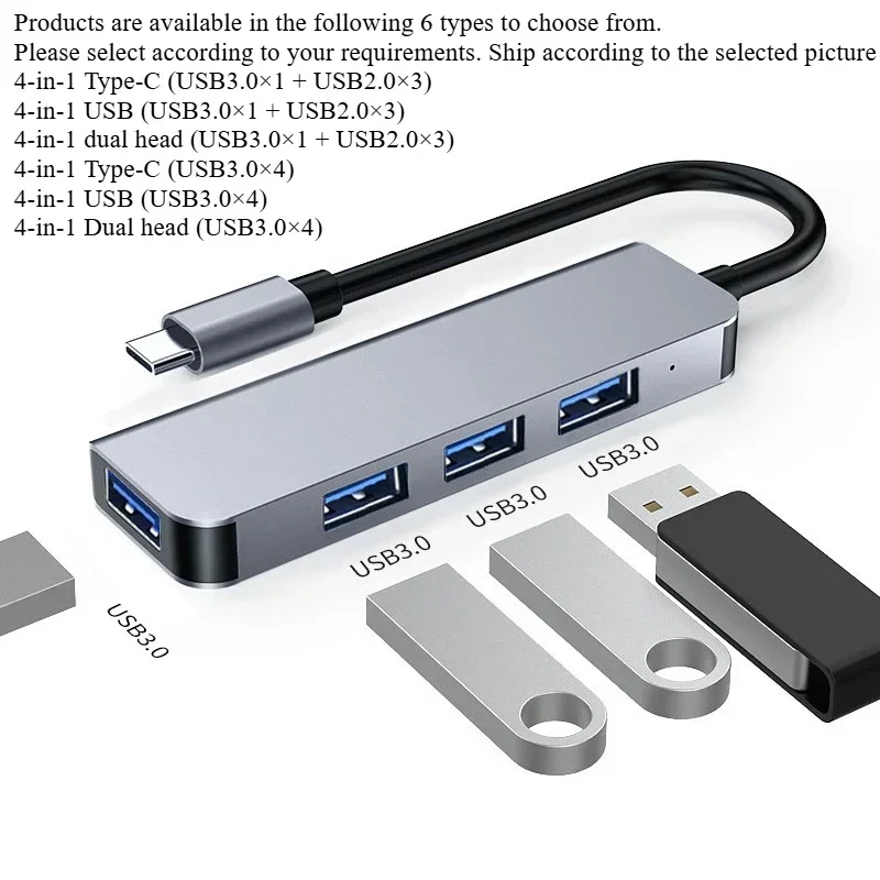 High Speed USB C Dock Multi Function 4 in 1 Hub for Huawei Apple MacBook Type C Adapter Docking Station