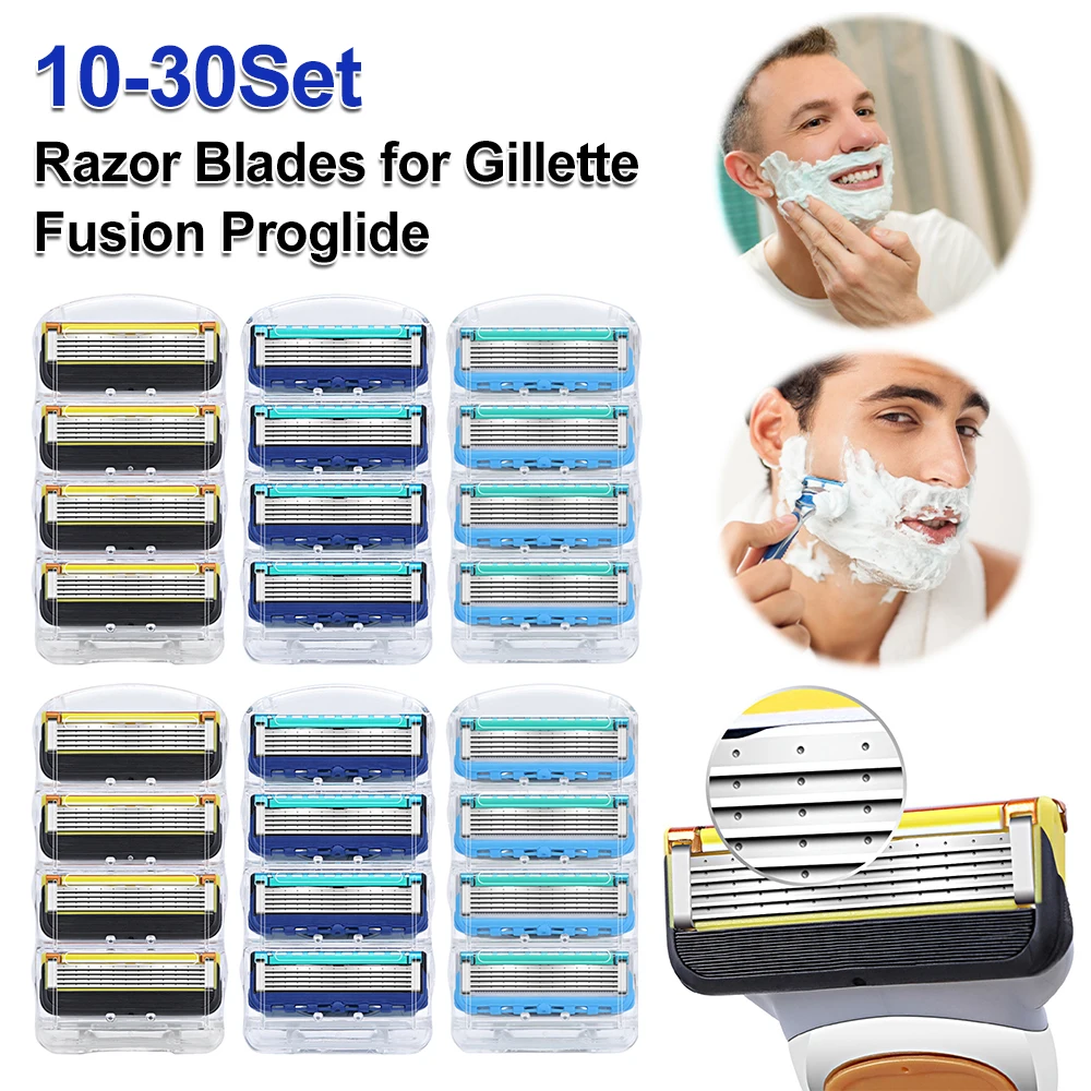 10-30Set Razor Blades Razor Blades Refill Men Razor Blades Razor Blades Replace Compatible with Gillette Fusion/ Proglide Blades