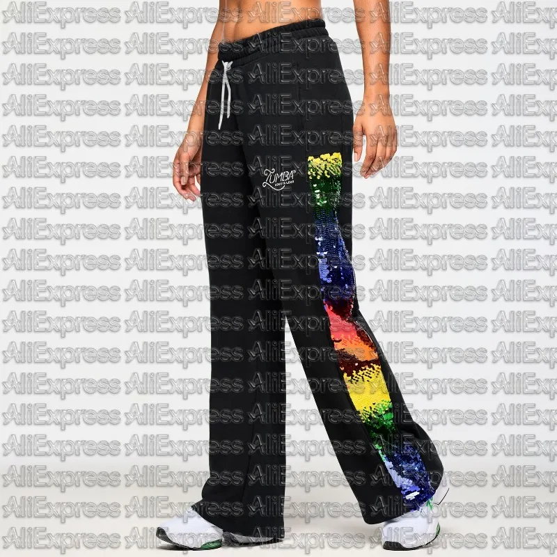 ZW Dance Pants Fitness Sports Men's and Women's Pants Breathable Quick Drying Elastic Ribbon Pants
