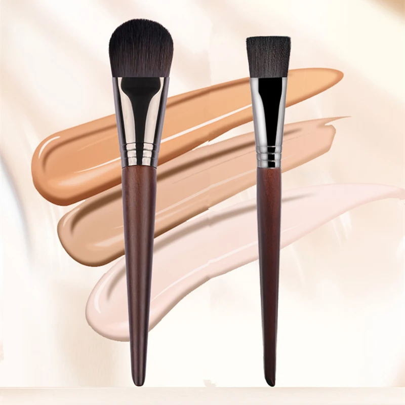 Flat Foundation Makeup Brushes Professional Liquid Foundation Cream Concealer Tongue Shape Brush Women Cosmetic Make Up Tools