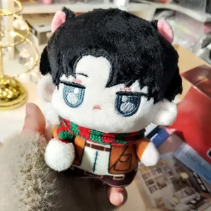 Titan Figürü, Anahtarlık, peluş oyuncak, Kawaii Doldurulmuş Hayvan, Hediye, Levi Ackerman, Eren Jaeger, Mikasa Denizyıldızı, 12 cm En çok satılan 12, anahtarlık, mikasa-no. 3