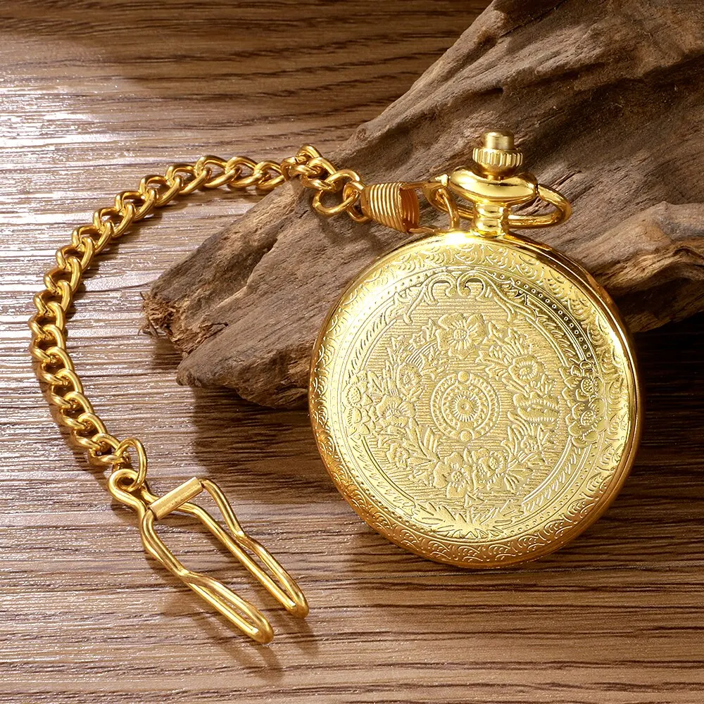 العتيقة Steampunk خمر الأرقام الرومانية كوارتز ساعة الجيب متعدد الألوان حالة قلادة قلادة ساعة سلسلة الرجال النساء