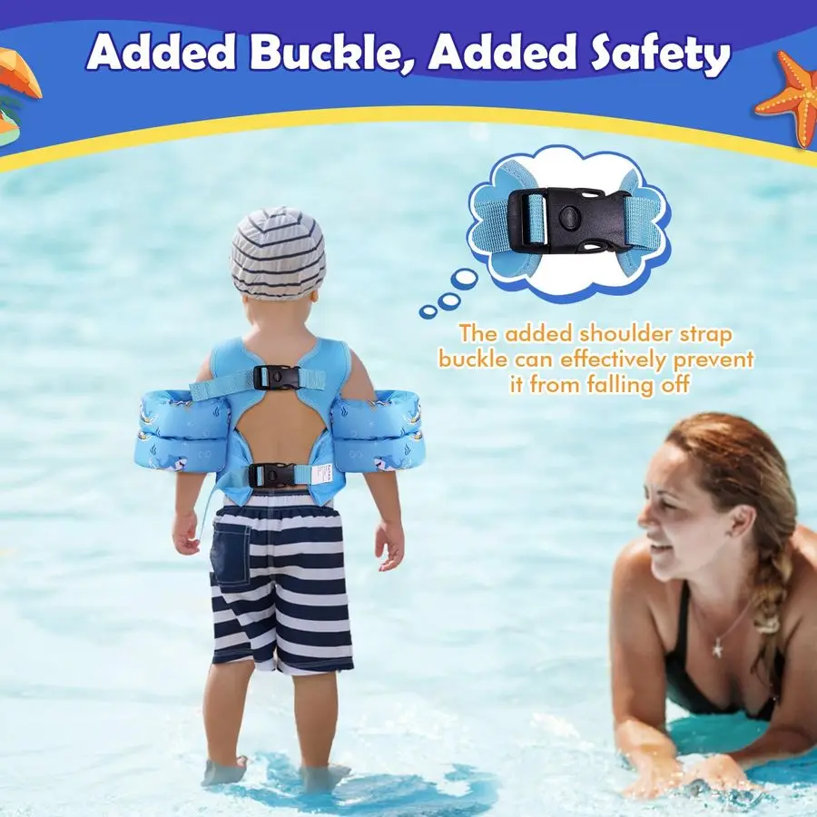 Kleinkind-Badeweste für Kinder 1330, 2050, 2266 lbs, Schwimmarm-Floaties, Cartoon-Schwimmen, Wasserflügel, Pool-Float-Westen, Ärmel, Schulter, S