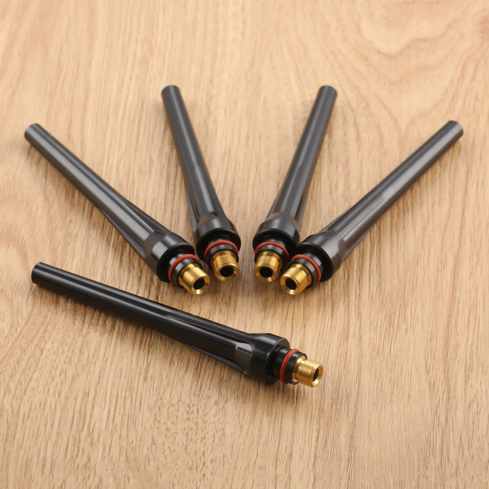 5Pcs TIG Welding 57Y02 Long Back Caps for TIG Welding Torch 17 18 26 Series Tig Consumables 5PK Welding Soldering Accessories