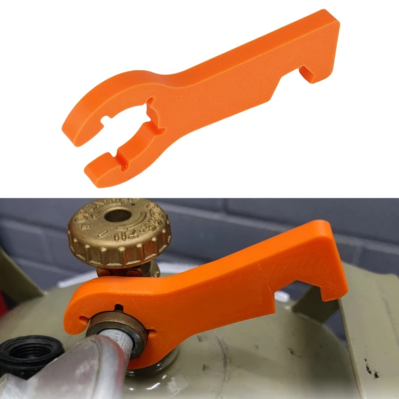 1Pc RVs Orange Color 2 In 1 Gas Bottle Wrench Tools Caravan RV Camper Motorhome Grill Magnet Gas Wrench Accessories