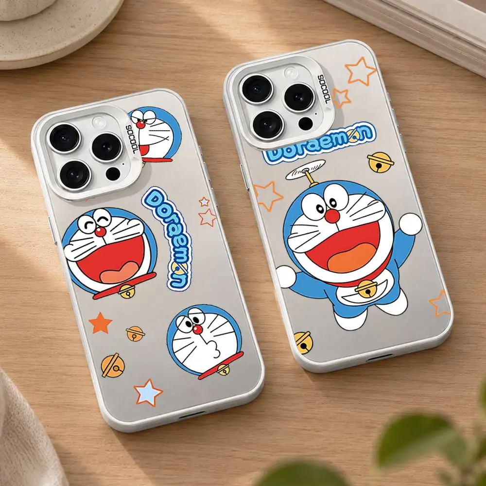 Capa de Celular de Luxo com Desenho Animado para iPhone 17 16 15 13 14 Pro Max 11 Plus Max 12 mini Doraemon Capa Protetora Antichoque