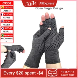 1 Pair Compression Arthritis Gloves Wrist Support Joint Pain Relief Hand Brace Women Men Therapy Wristband Compression Gloves