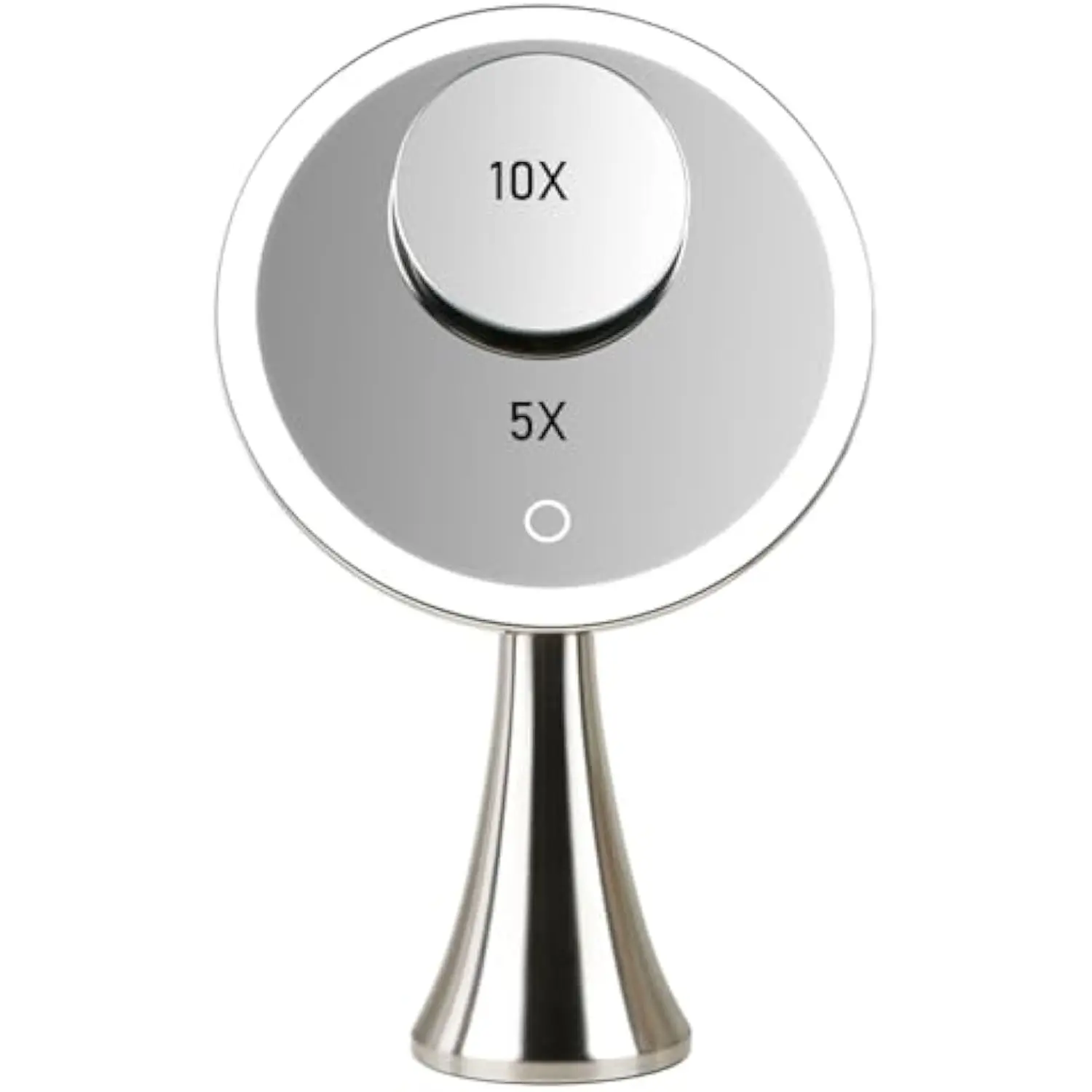 

9inch Lighted Round Makeup Vanity Mirror, 5X/10X Dual Magnification with Ultra Bright LED Lights Beauty Mirror, Rechargeable, C