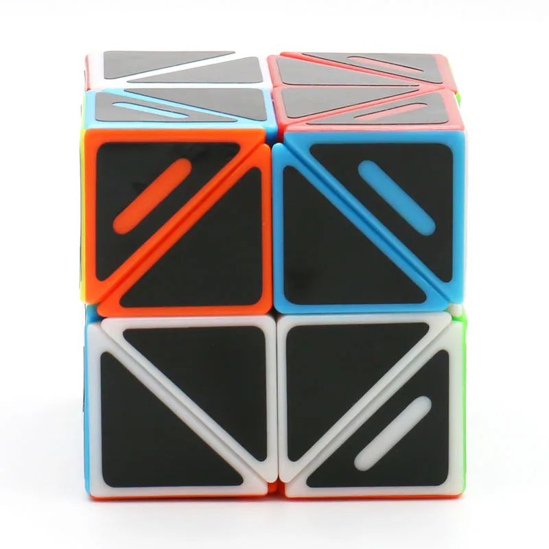 ليم كيوب f/s WonderZ 2x2x2 + Skewb Cube V2 لغز ملتوي بدون ملصقات أسود الوهم الأساسي لعبة ذكاء سحرية محدودة