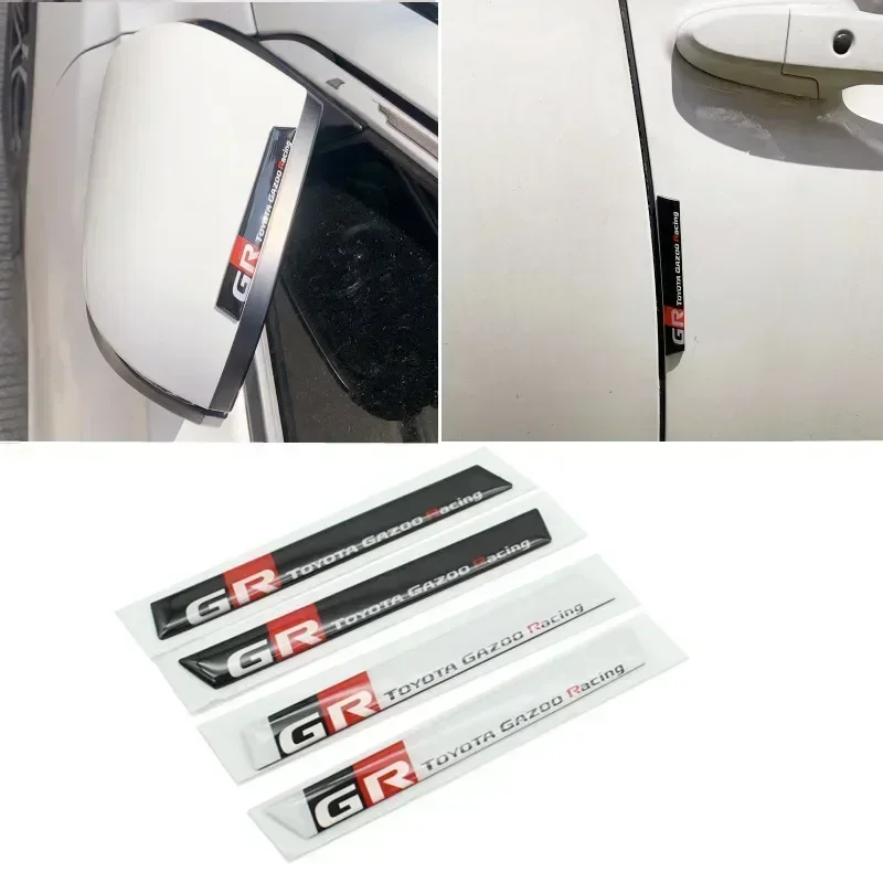 2Pcs GR Sport Car Decals Door Anti-Scratch Strips Stickers for Corolla Highlander Camry CHR Avensis Prado Accessories For Toyota