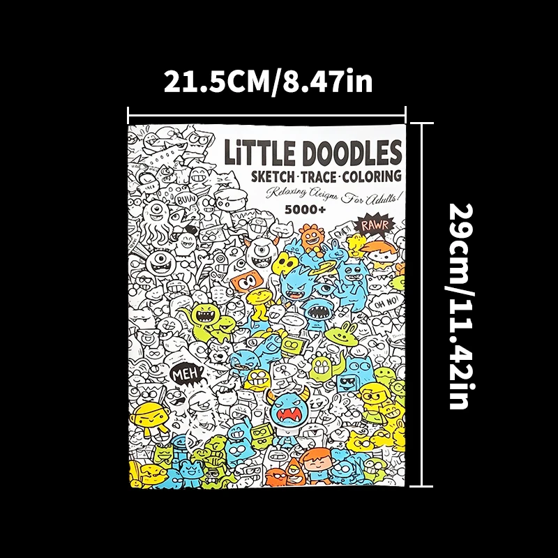 Pattern Line Drawing Stress-Relief Art Drawing Book, Immersive Pen Control Line Drawing Practice Paper, Carefully Designed Different Line Drawings, Professional Art Drawing Supplies, Suitable for Adults to Relieve Stress at Work, Practice Drawing, and Copy Artwork, Multiple Different Mini Patterns, Suitable for Drawing Beginners, to Train Concentration and Observation Skills, Very Suitable as Easter and Birthday Gifts