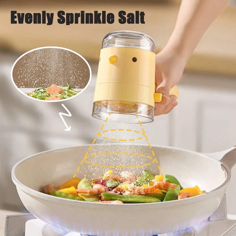 Bird-shaped Salt Bottle Cartoon Press-Type Salt Dispenser Quantitative Seasoning Bottle Dustproof Control Quantity Spice Jar