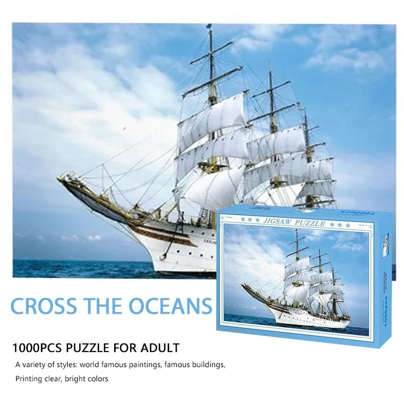 

Пазл бумажный для взрослых, 75 х50 см, 1000 шт.