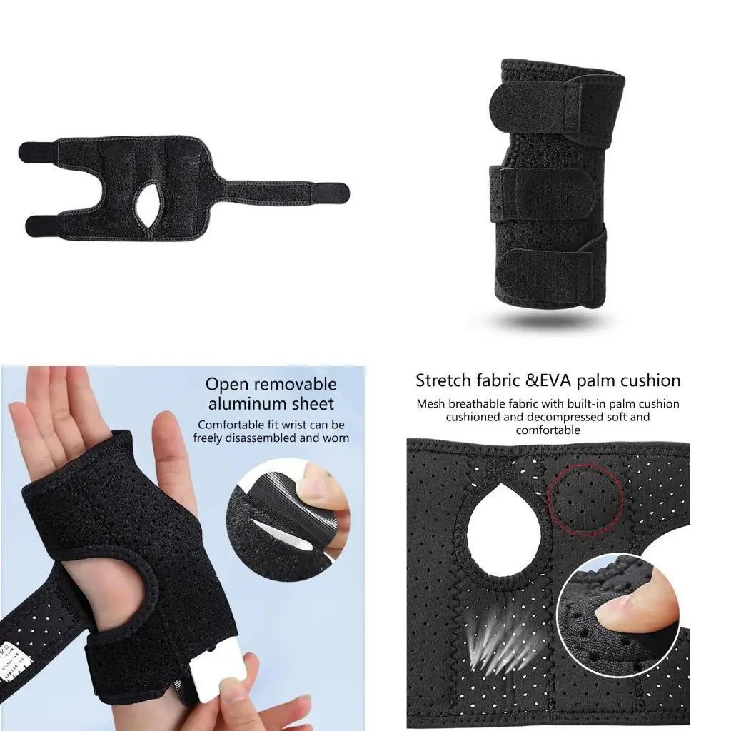 

Y1UC Carpal Tunnel Wrist Brace with Strap Splint Stabilizers Helps Relieve Hand