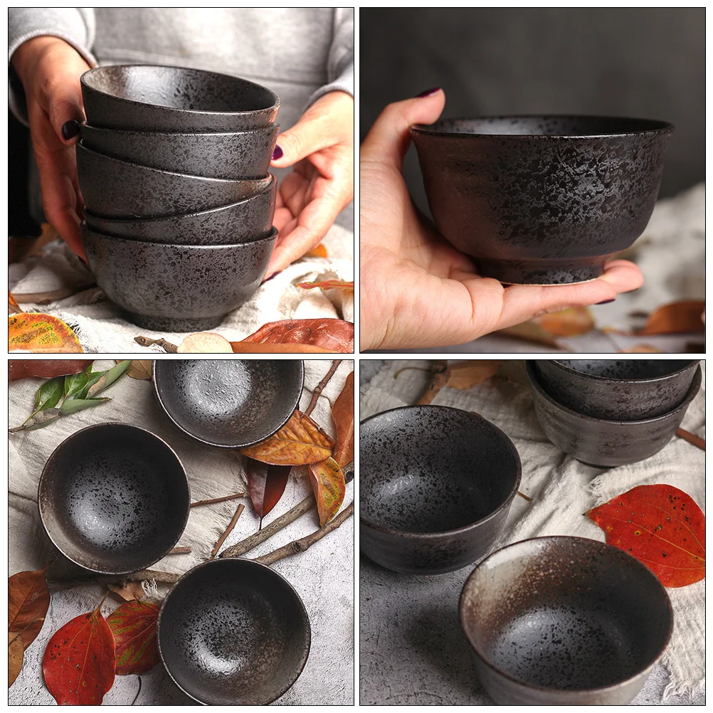 

2Pcs Ceramic Bowls Kitchen Tableware Set Smooth Soup Rice Noodle Salad Bowl Home Essential Dishware Ceramic Bowls