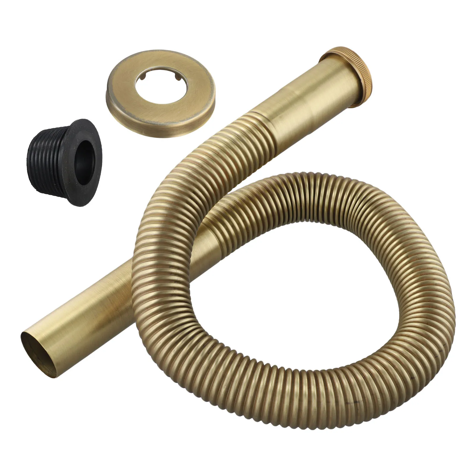 Accessory Scalable 80cm Flexible Sink Drain Robust Brass Material Scalable Length 80cm Standard Size Compatibility Home Hygiene