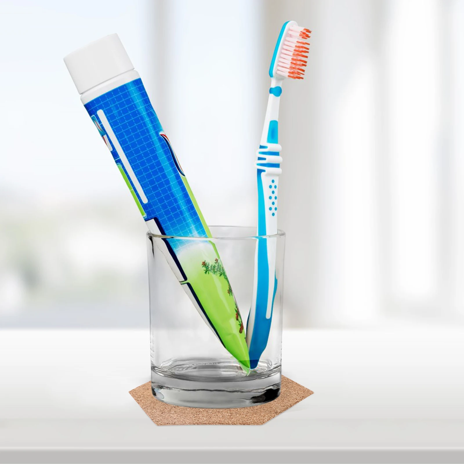 

10 Hexagonal Cork Boards 7.5x0.39 Inch Coasters Hot Mats Kitchen Cup Pads Anti Slip Heat Resistant Plant Material Home Supplies