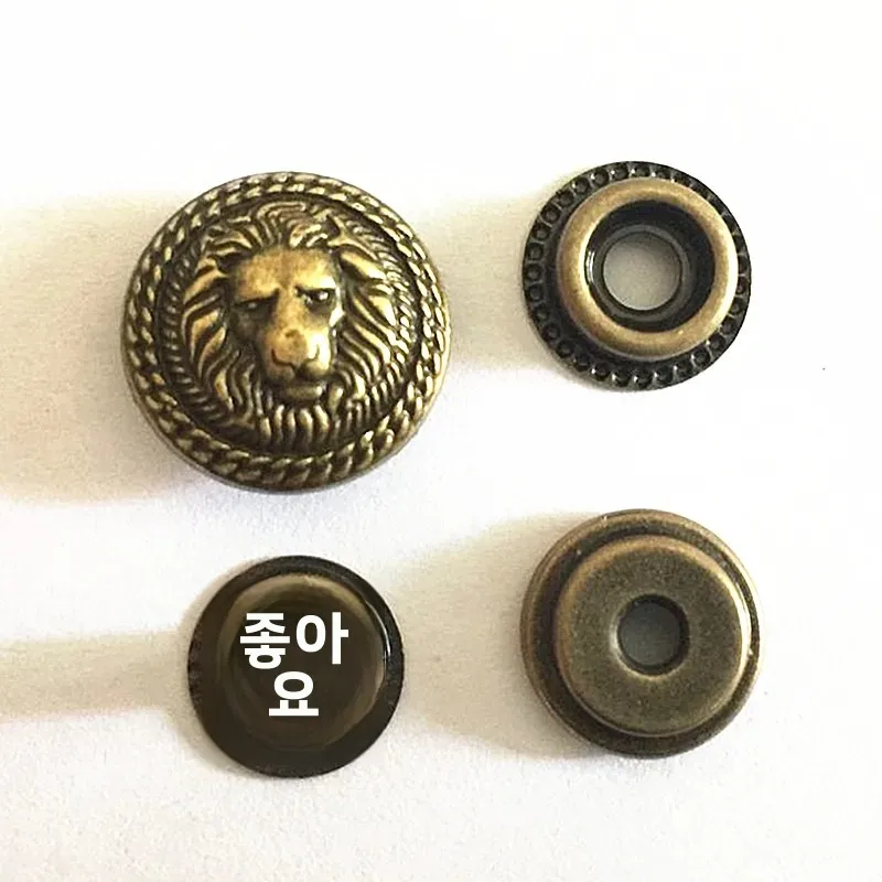 5 Sets/lot 17mm Good Quality 201 Buttons Metal Snap Fastener Press Stud Buttons Poppers Leather for Coats Craft Jeans Button