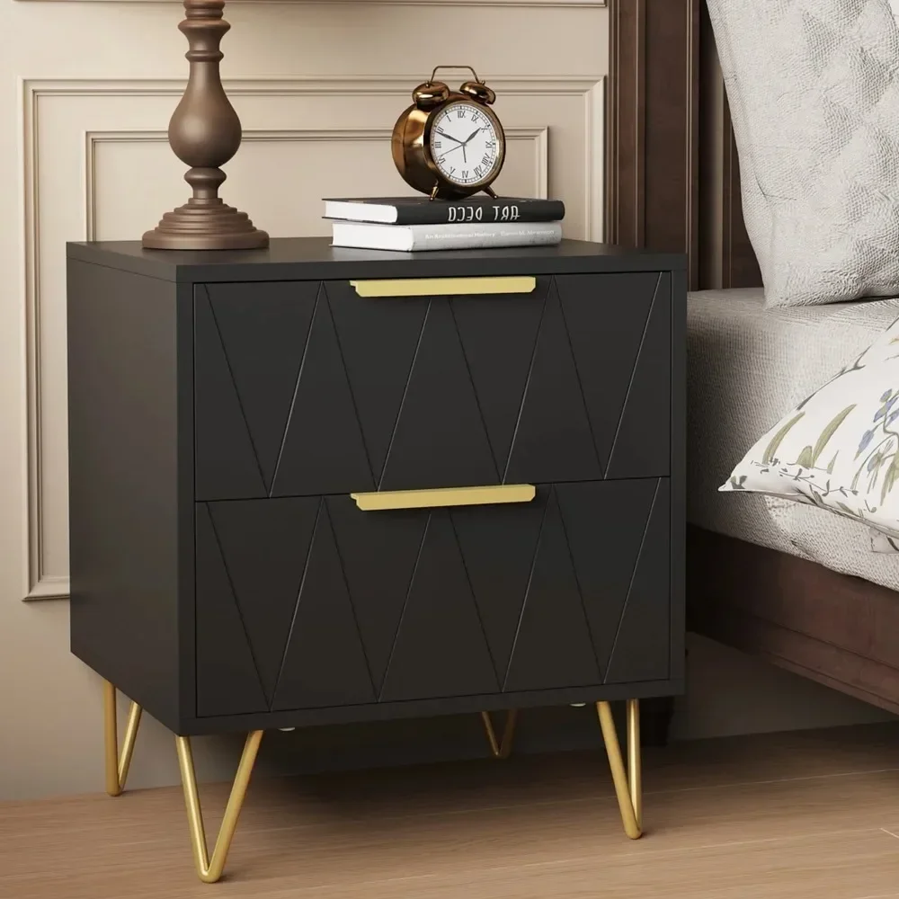 

Nightstands,Nightstand for Bedroom Living Room,Modern,2 Drawer with Storage,Nightstands