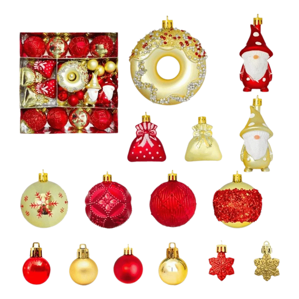 22Pcs/Set Durable 6CM Christmas Ball Shiny Creative Xmas Ornament Ball Christmas Pendant Decorations Home