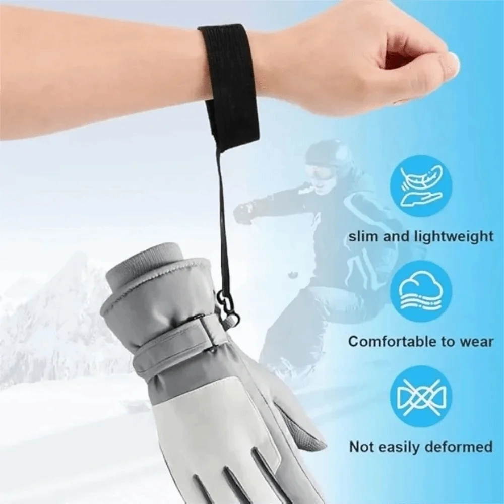 

4Pcs Adjustable Design Elastic Wrist Straps Metal Button Nylon Material Glove Safety Straps Elastic Construction