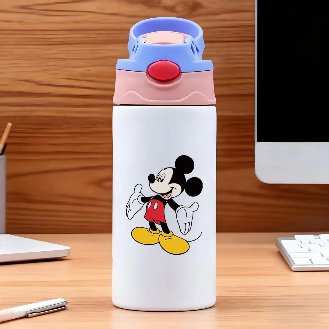 

Disney Classic Mickey Mouse Straw Cup Red Shorts Yellow Big Shoes 304 Stainless Steel Cartoon Straw Cup Childrens Water Cup N