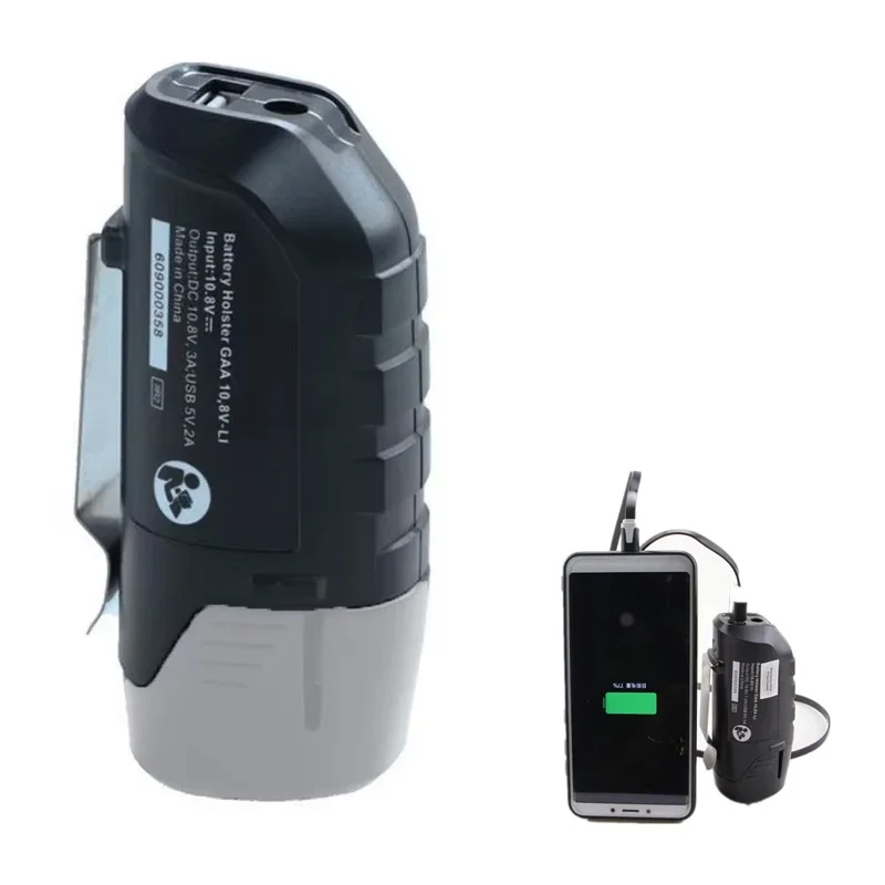

For Bosch 10.8V 12V Lithium Battery Adapter BHB120 USB Power Connector Charger Holster Device Charging Power Tool Accessories