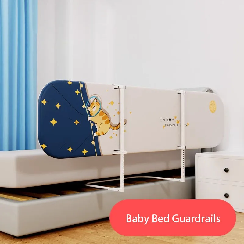 150/180cm Bed Rail - Easy-to-Install No-Drill Bed Guard for Children Beds Fall Prevention Guard Suitable for 10-30cm Mattresses