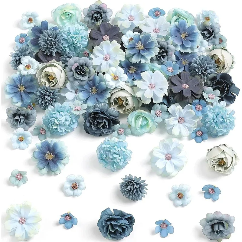 20 Teile/satz 4 cm Seide Rose Künstliche Gänseblümchen Blütenköpfe für Handwerk Kranz Hochzeit Dekor DIY Tisch Home Room Decor gefälschte Blumen – Detail 16