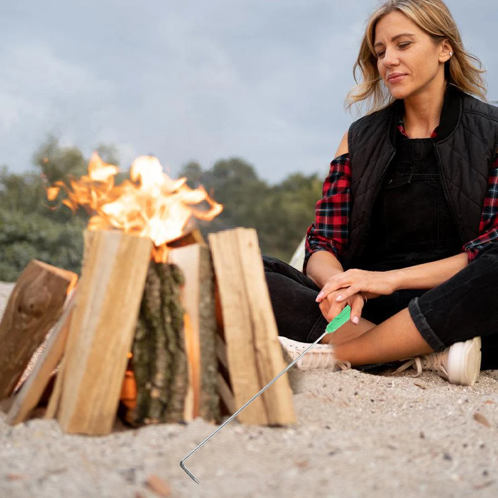 

Lightweight Portable Fire Tool Long Handle Nonslip Metal Fireplace Poker Outdoor Fire Pit Accessories Reusable Charcoal