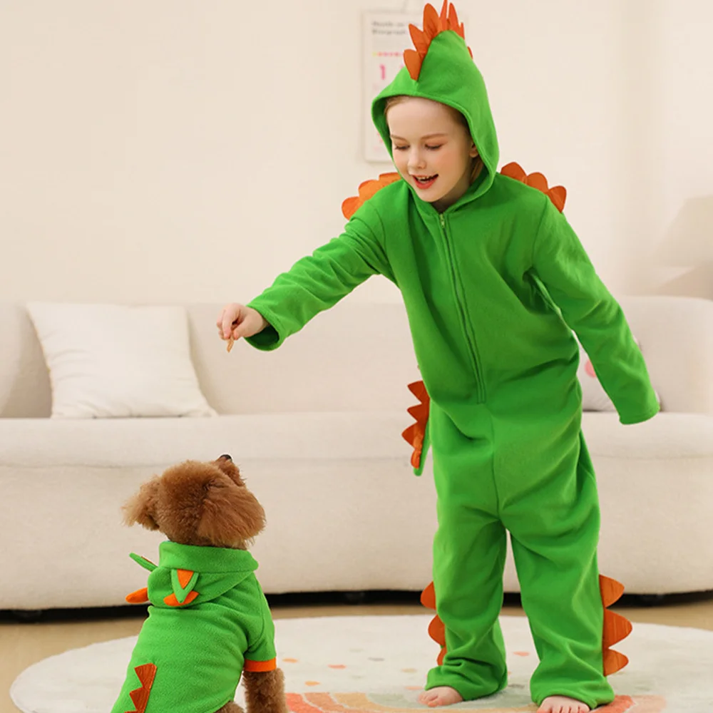 Cute Little Dinosaur Animal Macacão para crianças, Halloween Cosplay Costume, vestido de festa, Pijama para crianças, meninos e meninas