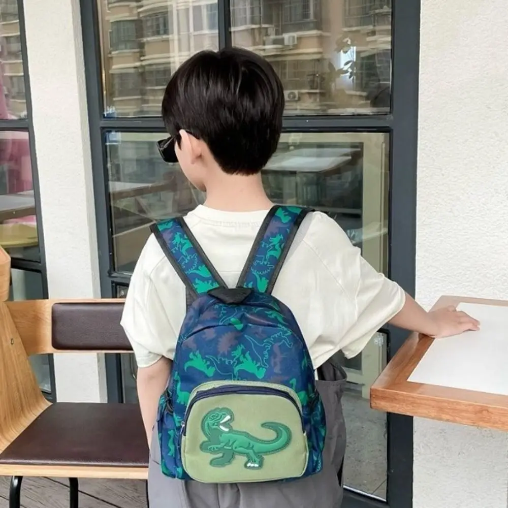 Durable Cartoon Dinosaur School Bag Portable Lightweight Shoulder Bag Large Capacity Kindergarten Backpack